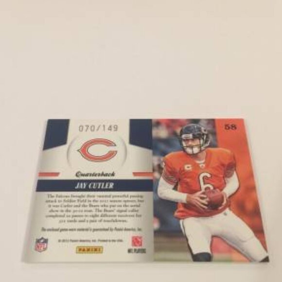 2011 Panini Piece of the Game 070/149 Jay Cutler Bears #58 (043) - Picture 2 of 3